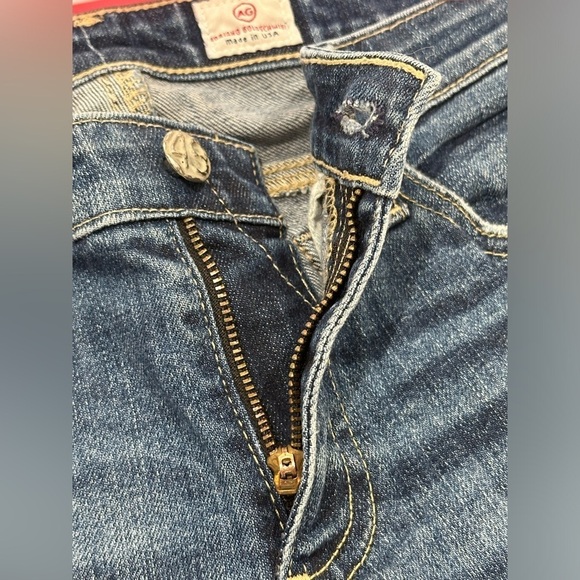 AG Adriano Goldschmied Stilt Crop Jeans Distressed Cigarette Cropped Y2K Size 29 - Picture 8 of 13